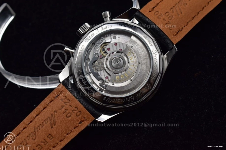 on Bracelet Navitimer 43mm BLS Black Edition 1 916 SS A Best Popular Dial Leather 1:1 0427